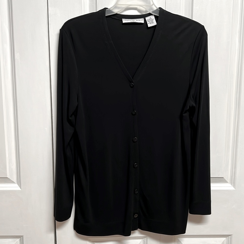 Vintage JoSephine Chaus Long Sleeve Button Up Rayon Blend Top Size M